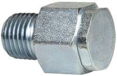 LDI Industries - 1/4 Thread, Steel, Zinc Plated, Filter Vent - 1-3/16" High, 3/4" Hex Flats Diam - Apex Tool & Supply