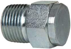 LDI Industries - 3/8 Thread, Steel, Zinc Plated, Filter Vent - 1-1/32" High, 3/4" Hex Flats Diam - Apex Tool & Supply