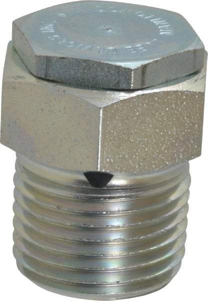 LDI Industries - 1/2 Thread, Steel, Zinc Plated, Filter Vent - 1-7/32" High, 1-15/16" Hex Flats Diam - Apex Tool & Supply