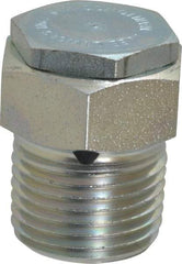 LDI Industries - 1/2 Thread, Steel, Zinc Plated, Filter Vent - 1-7/32" High, 1-15/16" Hex Flats Diam - Apex Tool & Supply