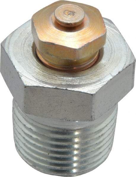 LDI Industries - 3/8-18 Thread, 1 to 5 psi Relief Pressure, Steel, Relief Vent - 1-3/16" High, 19.05mm Hex Flats Diam - Apex Tool & Supply