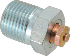 LDI Industries - 1/2-14 Thread, 1 to 5 psi Relief Pressure, Steel, Relief Vent - 1-3/8" High, 22.35mm Hex Flats Diam - Apex Tool & Supply