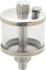 LDI Industries - 1 Outlet, Polymer Bowl, 40.7 mL No Flow Control Oil Reservoir - 1/8 NPTF Outlet, 1-3/4" Diam x 2-15/16" High, 60°C Max - Apex Tool & Supply