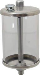 LDI Industries - 1 Outlet, Polymer Bowl, 236.6 mL No Flow Control Oil Reservoir - 1/8 NPTF Outlet, 2-1/2" Diam x 5-3/16" High, 60°C Max - Apex Tool & Supply