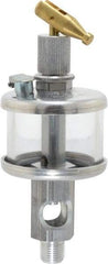 LDI Industries - 1 Outlet, Polymer Bowl, 18.5 mL Manual-Adjustable Oil Reservoir - 1/8 NPTF Outlet, 1-1/2" Diam x 4-9/16" High, 71.11°C Max - Apex Tool & Supply