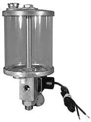 LDI Industries - Acrylic Bowl, 354.9 mL Electric-Adjustable Oil Reservoir - 5/6-18 Straight Outlet, 3" Diam x 7" High - Apex Tool & Supply