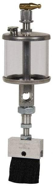 LDI Industries - 1 Outlet, Polymer Bowl, 147.9 mL Manual-Adjustable Oil Reservoir - 1/2-20 UNF Outlet, 2-1/2" Diam x 5-3/4" High, 121.1 (Nylon Brush), 60°C (Polymer) Max - Apex Tool & Supply