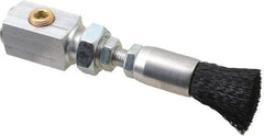 LDI Industries - 5/8" Width/Diam, PTF Thread Oil Reservoir Lubrication Brushes - 1" Bristle Length, 250°F, 3" Length Under Mounting Thread, Straight Shank - Apex Tool & Supply
