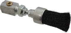 LDI Industries - 1" Width/Diam, PTF Thread Oil Reservoir Lubrication Brushes - 1-5/8" Bristle Length, 250°F, 3-5/8" Length Under Mounting Thread, Straight Shank - Apex Tool & Supply