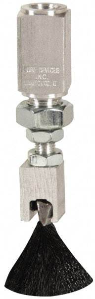LDI Industries - 3/4" Long Brush, 3/8" Width/Diam, Oil Reservoir Lubrication Brushes - 1-1/8" Bristle Length, 4-1/4" Length Under Mounting Thread, Straight Shank - Apex Tool & Supply