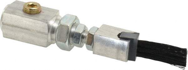 LDI Industries - 1/2" Long Brush, 1/2" Width/Diam, PTF Thread Oil Reservoir Lubrication Brushes - 1-5/32" Bristle Length, 250°F, 3" Length Under Mounting Thread, Straight Shank - Apex Tool & Supply