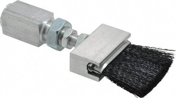 LDI Industries - 1-1/2" Long Brush, 1-1/2" Width/Diam, PTF Thread Oil Reservoir Lubrication Brushes - 1-5/32" Bristle Length, 250°F, 3" Length Under Mounting Thread, Straight Shank - Apex Tool & Supply