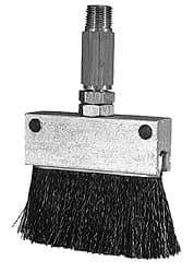 LDI Industries - 1-1/2" Width/Diam, PTF Thread Oil Reservoir Lubrication Brushes - 1-5/8" Bristle Length, 250°F, 3" Length Under Mounting Thread, Straight Shank - Apex Tool & Supply