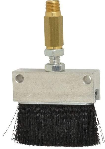 LDI Industries - 2-1/4" Long Brush, 2-1/4" Width/Diam, PTF Thread Oil Reservoir Lubrication Brushes - 1-5/32" Bristle Length, 250°F, 2-3/8" Length Under Mounting Thread, Straight Shank - Apex Tool & Supply