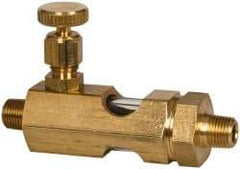 LDI Industries - 1/8 Outlet Thread, 1/8 Inlet Thread, Brass, Straight Valve, Oil Reservoir Needle Valve - 1 Outlet, MNPTF Inlet Thread, MNPTF Outlet Thread - Apex Tool & Supply