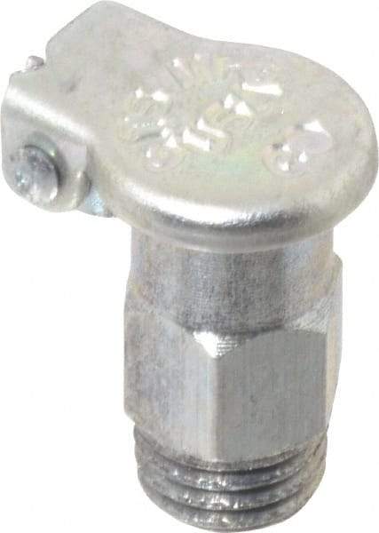 Gits - 1/4-32 Thread, Steel, Zinc Plated, Threaded One Piece, Straight Oil Hole Cover - 11/16" Drive Diam, 5/32" Drive Length, 9/16" Overall Height, 5/32" Thread Length, UNEF Thread - Apex Tool & Supply
