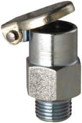 Gits - 5/16-32 Thread, Steel, Zinc Plated, Threaded One Piece, Straight Oil Hole Cover - 13/16" Drive Diam, 1/4" Drive Length, 27/32" Overall Height, 1/4" Thread Length, UNEF Thread - Apex Tool & Supply