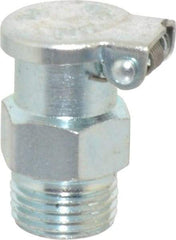 Gits - 1/8-27 Thread, Steel, Zinc Plated, Threaded One Piece, Straight Oil Hole Cover - 13/16" Drive Diam, 1/4" Drive Length, 13/16" Overall Height, 1/4" Thread Length, NPT Thread - Apex Tool & Supply