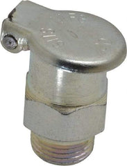 Gits - 1/8-27 Thread, Steel, Zinc Plated, Threaded One Piece, Straight Oil Hole Cover - 29/32" Drive Diam, 9/32" Drive Length, 7/8" Overall Height, 9/32" Thread Length, NPT Thread - Apex Tool & Supply