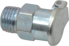 Gits - 1/4-18 Thread, Steel, Zinc Plated, Threaded One Piece, Straight Oil Hole Cover - 1-7/32" Drive Diam, 13/32" Drive Length, 1-5/32" Overall Height, 13/32" Thread Length, NPT Thread - Apex Tool & Supply