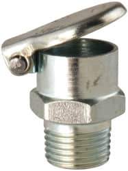 Gits - 1/8-27 Thread, Steel, Zinc Plated, Threaded One Piece, Low-Clearance Straight Oil Hole Cover - 29/32" Drive Diam, 9/32" Drive Length, 23/32" Overall Height, 9/32" Thread Length, NPT Thread - Apex Tool & Supply