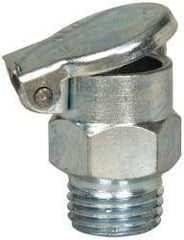 Gits - 1/4-18 Thread, Steel, Zinc Plated, Threaded One Piece, Low-Clearance Straight Oil Hole Cover - 1-7/32" Drive Diam, 3/8" Drive Length, 31/32" Overall Height, 3/8" Thread Length, NPT Thread - Apex Tool & Supply