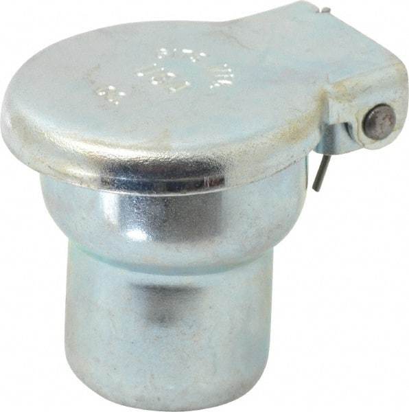 Gits - Steel, Zinc Plated, Shoulder Drive One Piece, Straight Oil Hole Cover - 0.753-0.755" Drive Diam, 3/4" Drive-In Hole Diam, 9/16" Drive Length, 1-3/16" Overall Height - Apex Tool & Supply