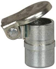 Gits - Steel, Zinc Plated, Beaded Drive One Piece, Straight Oil Hole Cover - 0.253-0.255" Drive Diam, 1/4" Drive-In Hole Diam, 5/32" Drive Length, 13/32" Overall Height - Apex Tool & Supply