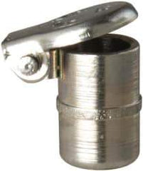 Gits - Steel, Zinc Plated, Beaded Drive One Piece, Straight Oil Hole Cover - 0.315-0.317" Drive Diam, 5/16" Drive-In Hole Diam, 7/32" Drive Length, 1/2" Overall Height - Apex Tool & Supply