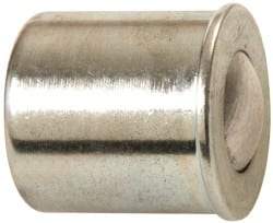 Gits - Steel, Zinc Plated, Plain Drive One Piece, Ball Valve Oil Hole Cover - 0.441-0.443" Drive Diam, 7/16" Drive-In Hole Diam, 15/32" Drive Length, 17/32" Overall Height - Apex Tool & Supply