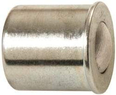 Gits - Steel, Zinc Plated, Plain Drive One Piece, Ball Valve Oil Hole Cover - 0.441-0.443" Drive Diam, 7/16" Drive-In Hole Diam, 15/32" Drive Length, 17/32" Overall Height - Apex Tool & Supply