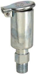 Gits - 5/32 Ounce Capacity, 1/8-27 Thread, Steel, Zinc Plated, Straight with Hex Body, Oil Cup - 2-5/32" High, 11/32" Thread Length, Wick Feed - Apex Tool & Supply