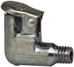 Gits - 10-32 Thread, Die Cast Zinc, Zinc Plated, Threaded One Piece, Elbow Oil Hole Cover - 5/32" Drive Diam, 3/4" Drive Length, 19/32" Overall Height, 5/32" Thread Length, UNF Thread - Apex Tool & Supply