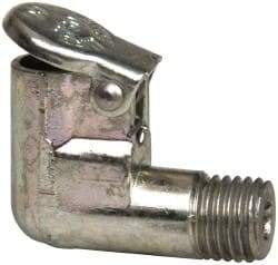 Gits - 1/4-32 Thread, Die Cast Zinc, Zinc Plated, Threaded One Piece, Elbow Oil Hole Cover - 3/16" Drive Diam, 3/4" Drive Length, 19/32" Overall Height, 3/16" Thread Length, UNEF Thread - Apex Tool & Supply