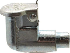 Gits - Die Cast Zinc, Zinc Plated, Plain Drive One Piece, Elbow Oil Hole Cover - 0.190-0.192" Drive Diam, 3/16" Drive-In Hole Diam, 5/32" Drive Length, 3/4" Overall Height - Apex Tool & Supply