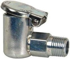 Gits - 1/8-27 Thread, Steel, Zinc Plated, Threaded One Piece, Elbow Oil Hole Cover - 1-19/32" Drive Diam, 5/16" Drive Length, 15/16" Overall Height, 5/16" Thread Length, NPT Thread - Apex Tool & Supply