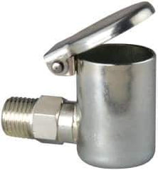 Gits - 1/4-18 Thread, Steel, Zinc Plated, Threaded One Piece, Elbow Oil Hole Cover - 2-1/2" Drive Diam, 7/16" Drive Length, 1-7/16" Overall Height, 7/16" Thread Length, NPT Thread - Apex Tool & Supply