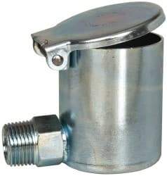 Gits - 3/8-18 Thread, Steel, Zinc Plated, Threaded One Piece, Elbow Oil Hole Cover - 4" Drive Diam, 7/16" Drive Length, 2-1/16" Overall Height, 7/16" Thread Length, NPT Thread - Apex Tool & Supply