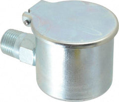 Gits - 1/2-14 Thread, Steel, Zinc Plated, Threaded One Piece, Elbow Oil Hole Cover - 4" Drive Diam, 9/16" Drive Length, 2-1/16" Overall Height, 9/16" Thread Length, NPT Thread - Apex Tool & Supply