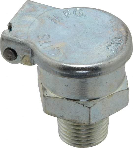 Gits - 3/64 Ounce Capacity, 1/8-27 Thread, Steel, Zinc Plated, Hexagon Body Oil Cup - 15/16" High, 7/16" Thread Length, Gravity Feed - Apex Tool & Supply