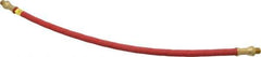 Alemite - 18" Long, 4,800 psi Operating Pressure, Elastomeric Grease Gun Hose & Coupler Assembly - 1/8 NPTF, 12,000 psi Burst Pressure - Apex Tool & Supply