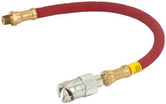 Alemite - 12" Long, 4,800 psi Operating Pressure, Grease Gun Hose & Coupler Assembly - 1/8 NPTF - Apex Tool & Supply