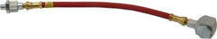 Alemite - 12" Long, 4,800 psi Operating Pressure, Grease Gun Hose & Coupler Assembly - 1/8 NPTF, Includes Swivel - Apex Tool & Supply