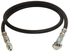 Alemite - 5-1/2' Long, Grease Gun Hose & Coupler Assembly - Includes Check Valve & Swivel - Apex Tool & Supply
