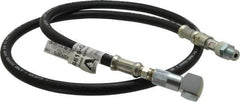 Alemite - 5-1/2' Long, Grease Gun Hose & Coupler Assembly - Includes Check Valve & Swivel - Apex Tool & Supply