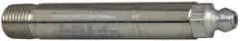 Alemite - Straight Head Angle, 1/8 PTF Carbon Steel Standard Grease Fitting - 3/8" Hex, 2-5/8" Overall Height, 2-3/16" Shank Length, 10,000 Operating psi, Zinc Plated Finish - Apex Tool & Supply