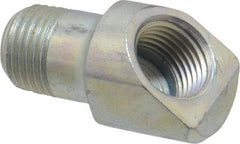 Alemite - 45° Head Angle, Grease Fitting Adapter - 1" Overall Height, 7/16" Shank Length - Apex Tool & Supply