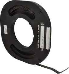 M.K. MORSE - 3/4" x 100' x 0.032" Carbon Steel Band Saw Blade Coil Stock - 3 TPI, Toothed Edge, Hook Form, Raker Set, Flexible Back, Constant Pitch, - Apex Tool & Supply