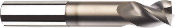 SGS - 3/4", 2 Flute, Single End, Solid Carbide, 0.03" Corner Radius End Mill - 4" OAL, 45° Helix, Right Hand Flute, 1" LOC, Right Hand Cut, 2" Extended Reach - Apex Tool & Supply