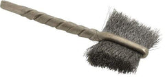 Osborn - 3/4" Diam Flat Steel Tube Brush - 0.003" Filament Diam, 5/8" Brush Length, 2-1/4" OAL, 1/8" Diam Shank - Apex Tool & Supply